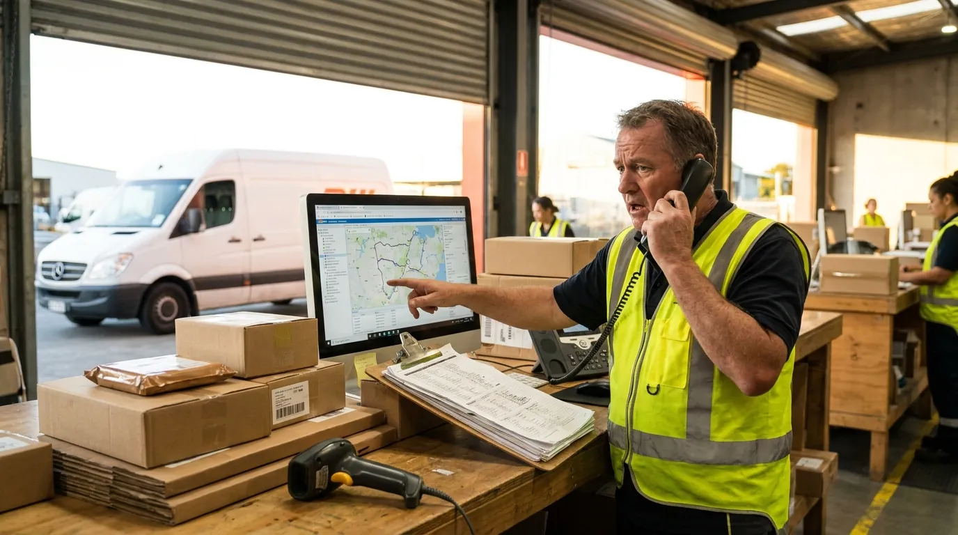 Your Dispatch Desk Is Drowning in Tracking Calls at 4pm. An AI Voice Agent for Couriers Picks Up.