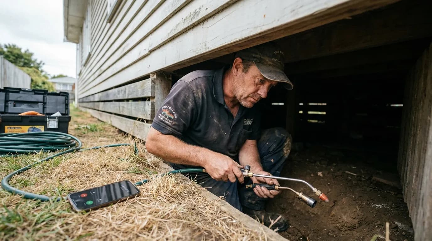 A Pest Control Callout Comes In While You're in a Roof Cavity. An AI Voice Agent Books It.