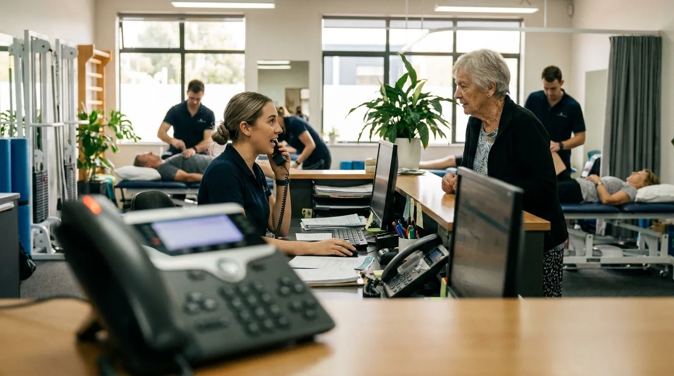 Your Physio Front Desk Just Dropped Another Call. An AI Voice Agent for Physiotherapists Answers It.