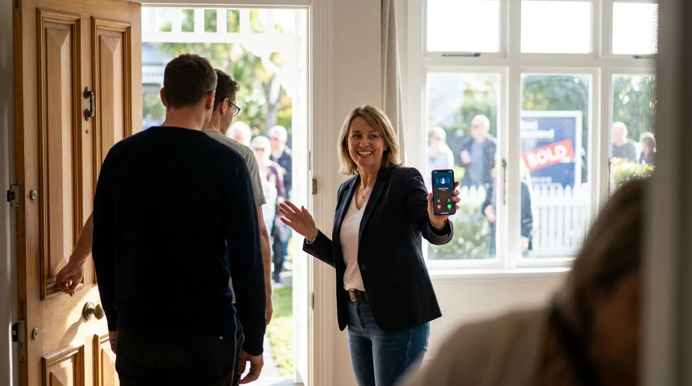 A Real Estate Agent Loses Three Calls at One Open Home. An AI Voice Agent Books Every Lead.