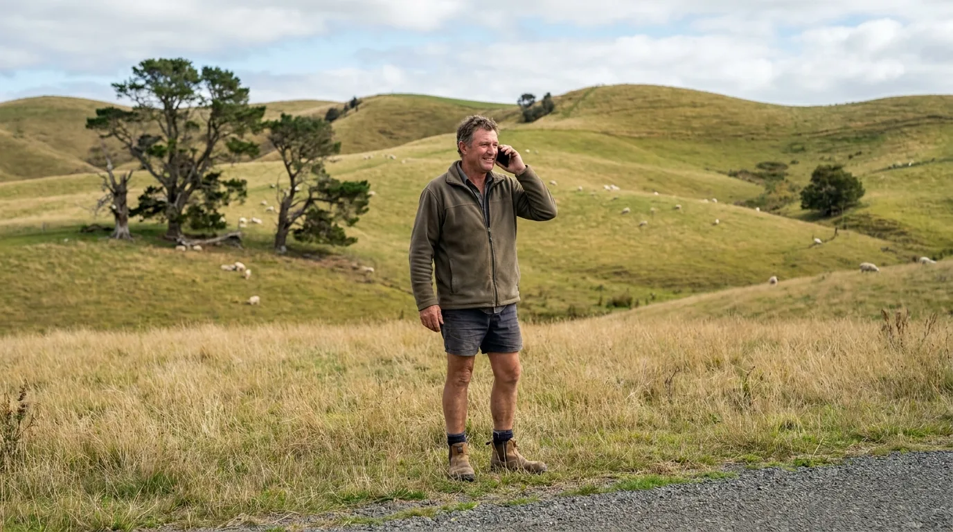 Your Rural Agent Is 90 Minutes Up a Metal Road With No Signal. An AI Voice Agent for Lifestyle Property Answers.