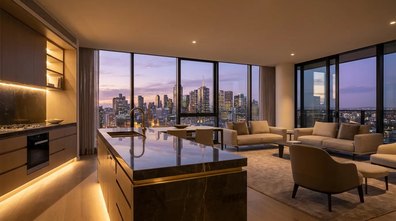 Melbourne CBD apartment interior