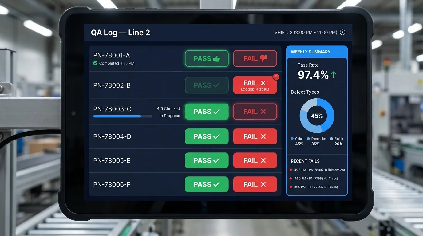 Tablet QA Logger