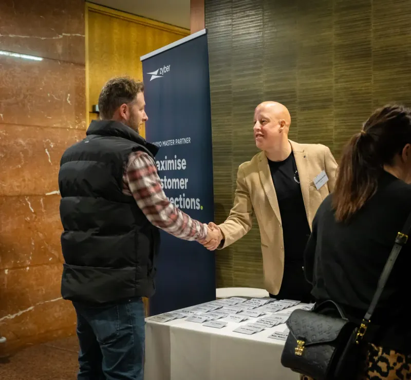 Waboom AI founder Leo at an Australian business networking event