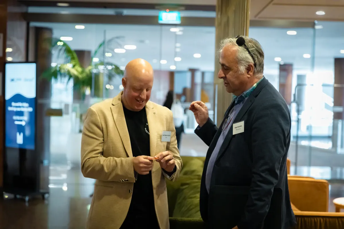 Waboom AI founder Leo at a New Zealand property networking event