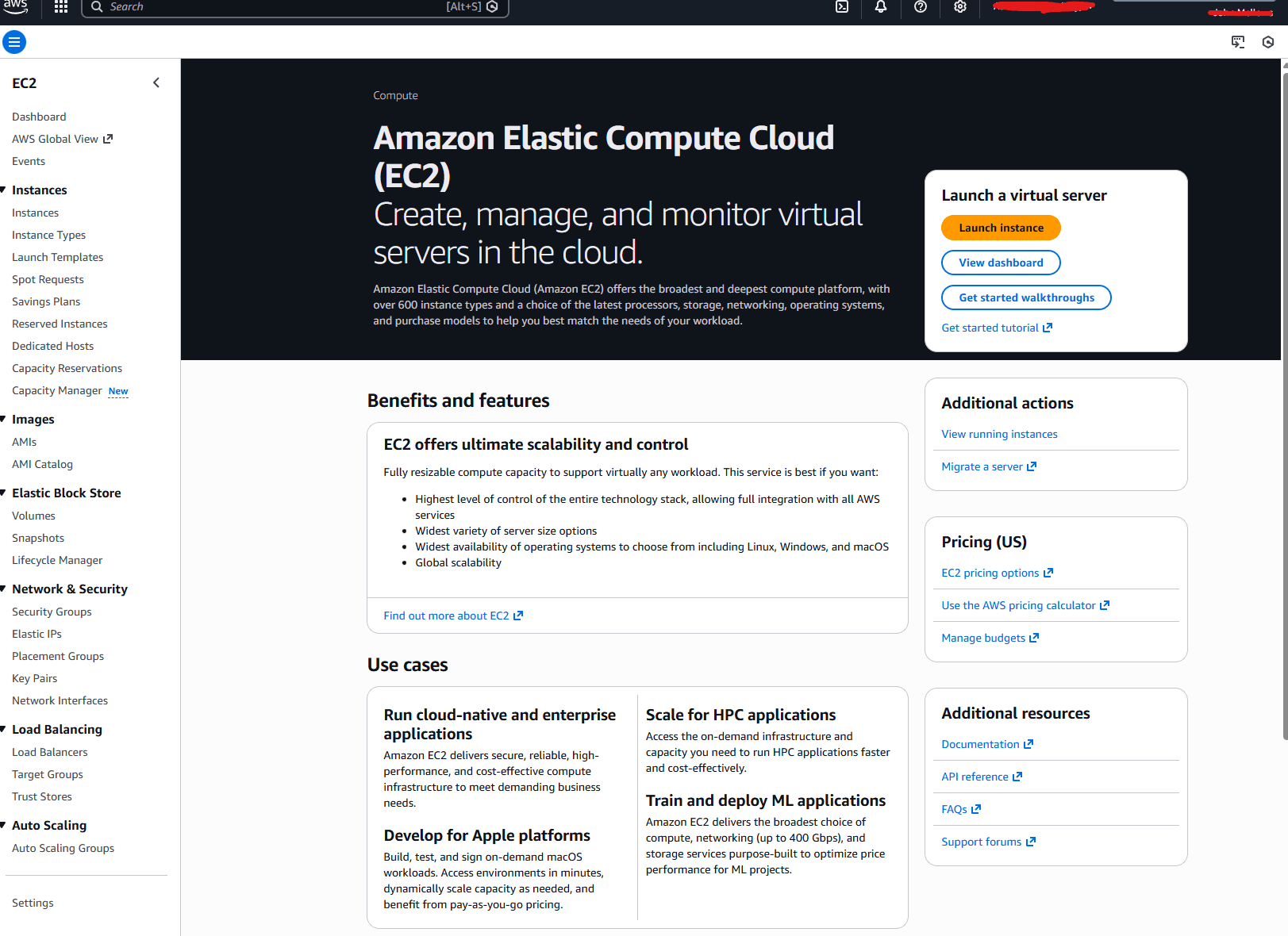 AWS EC2 Dashboard
