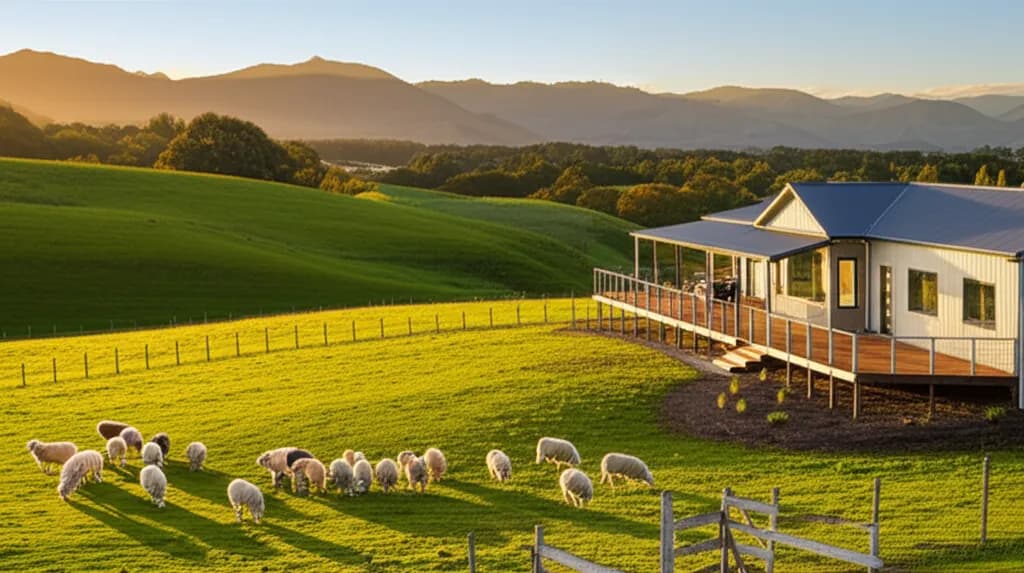 Australian rural acreage property with farmhouse