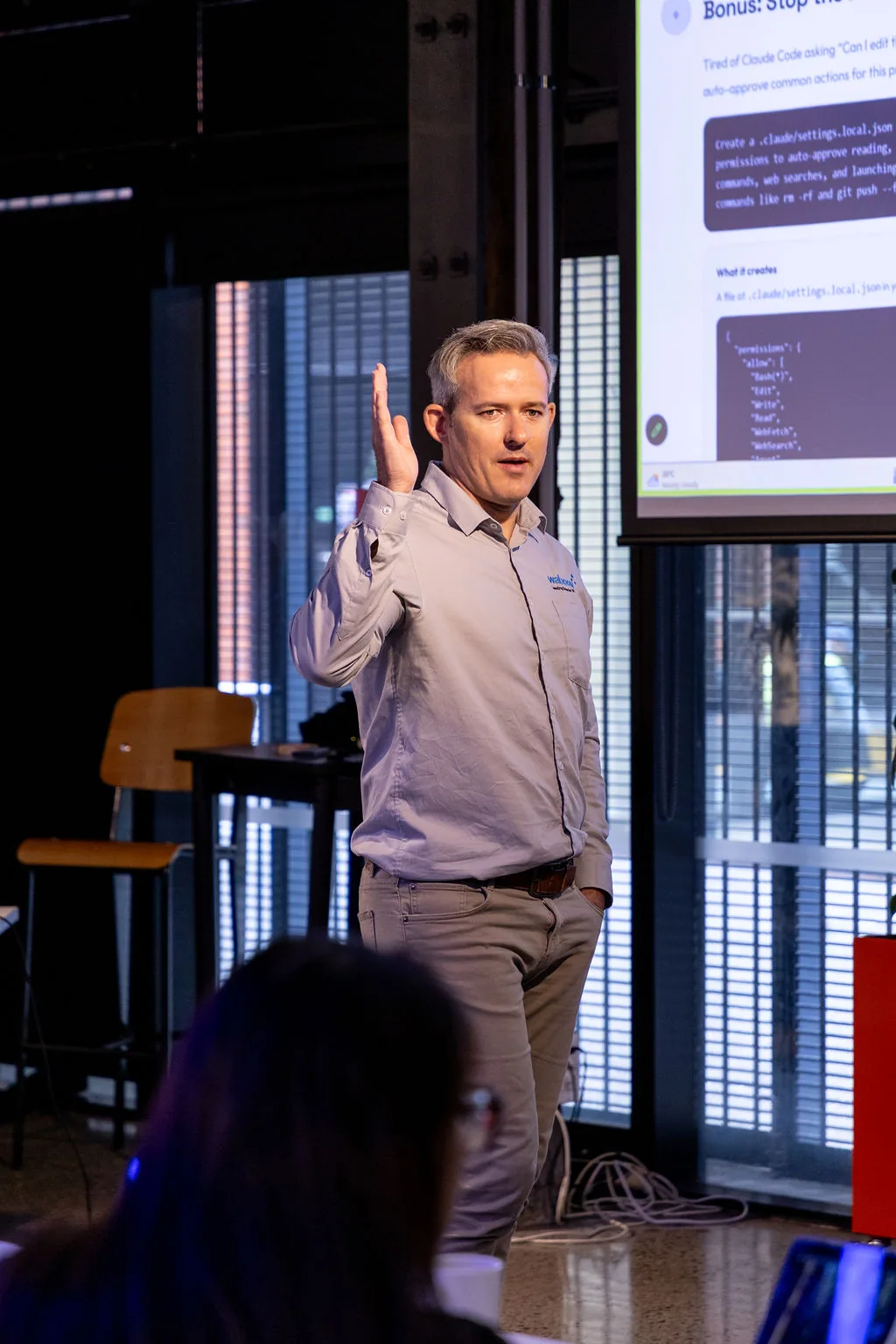 John from Waboom AI presenting a hands-on Pipedrive and AI training workshop in Auckland