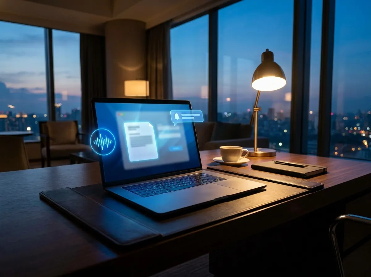 A sales team inbox receiving a Concierge lead with transcript, audio and the personalised page link