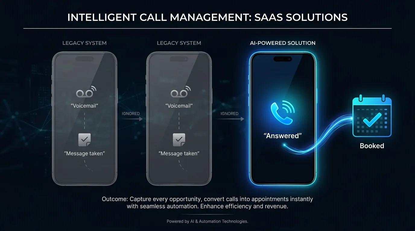 Diagram of a first-home buyer ringing three mortgage brokers on a Saturday and booking the one whose AI agent answers first