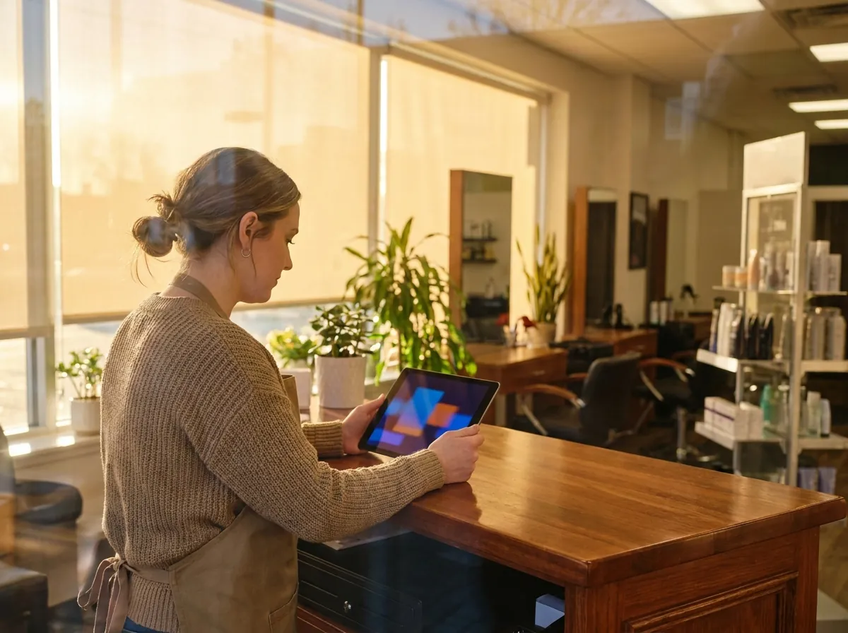 A salon diary filling with after-hours bookings captured overnight by an AI receptionist