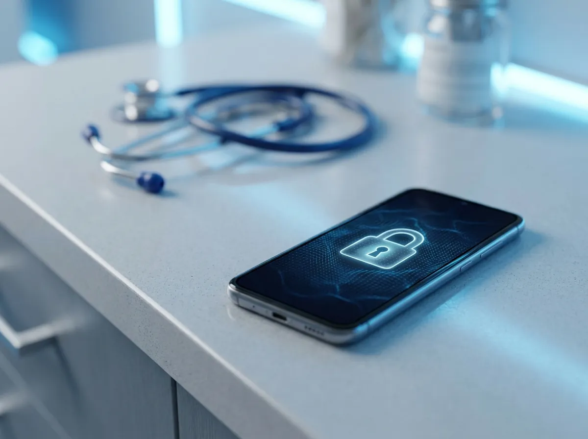 A patient phone call being handled with encrypted transfer and minimal data collection at a NZ clinic