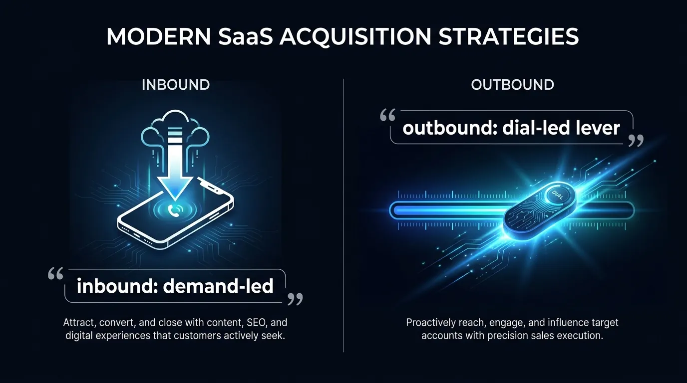 Comparison of demand-led inbound cost versus dial-led outbound cost for an AI voice agent