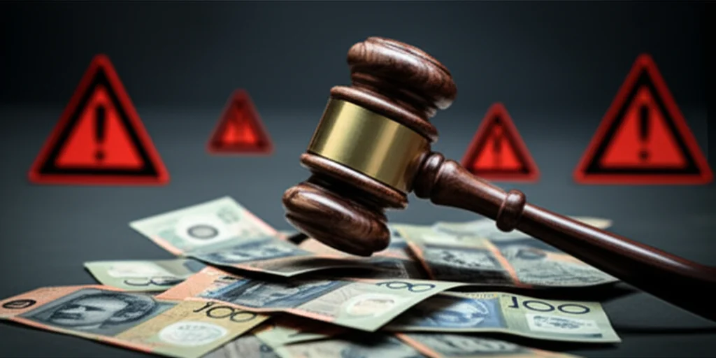 Regulatory compliance fines visualisation showing the financial consequences of violating Australian telemarketing laws