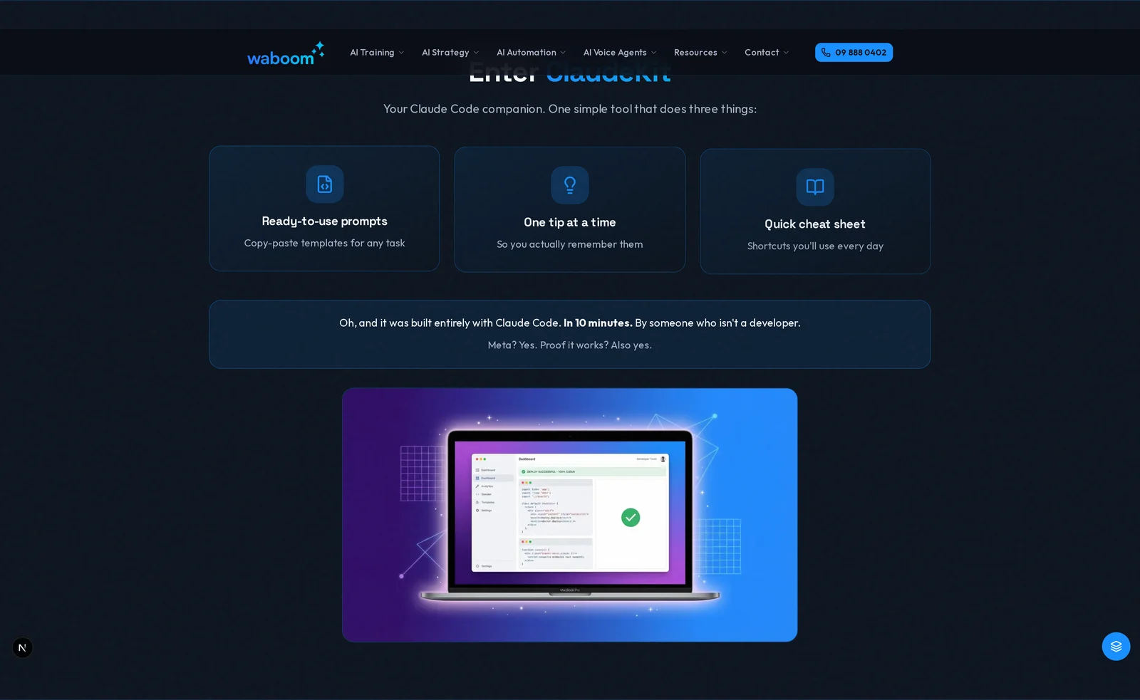 Testimonials section example