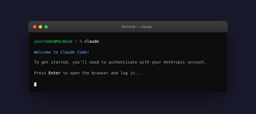 Claude Code authentication prompt