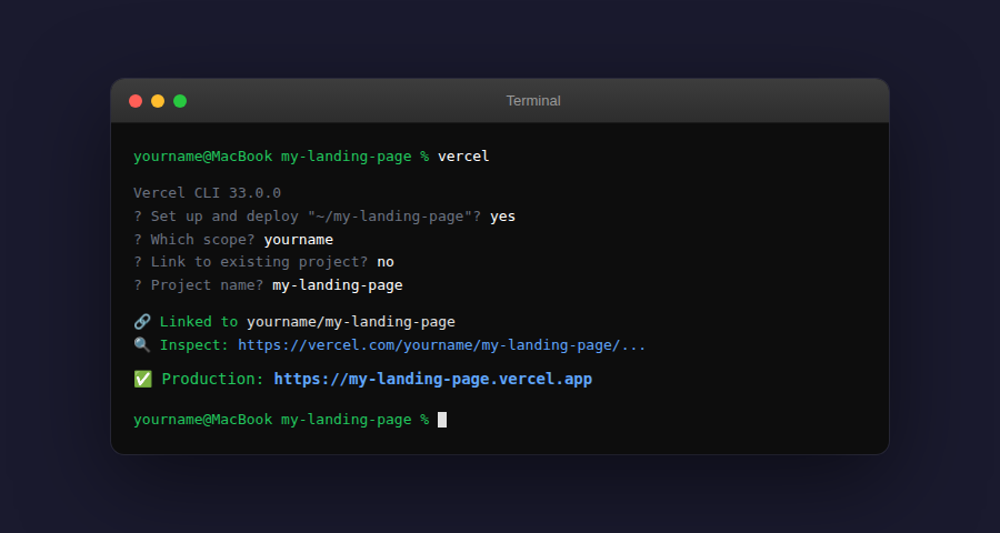 Vercel deployment complete