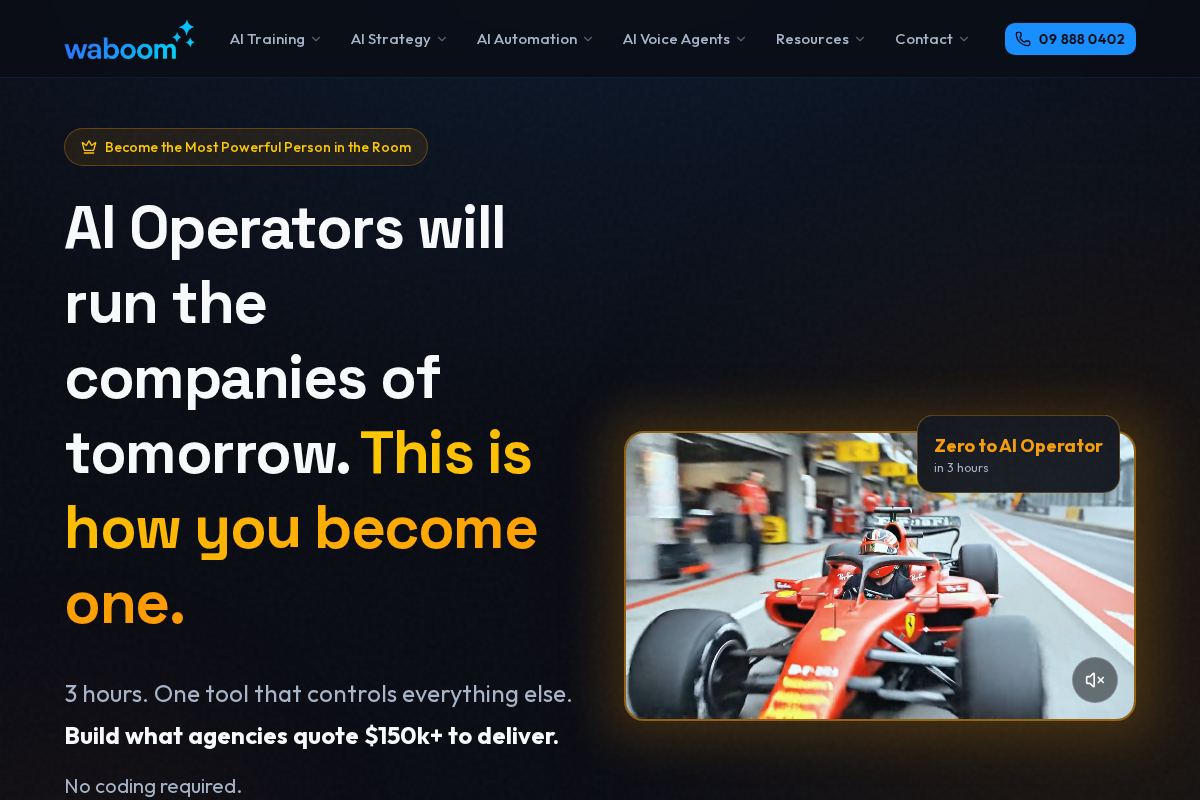 AI Operator Workshop landing page